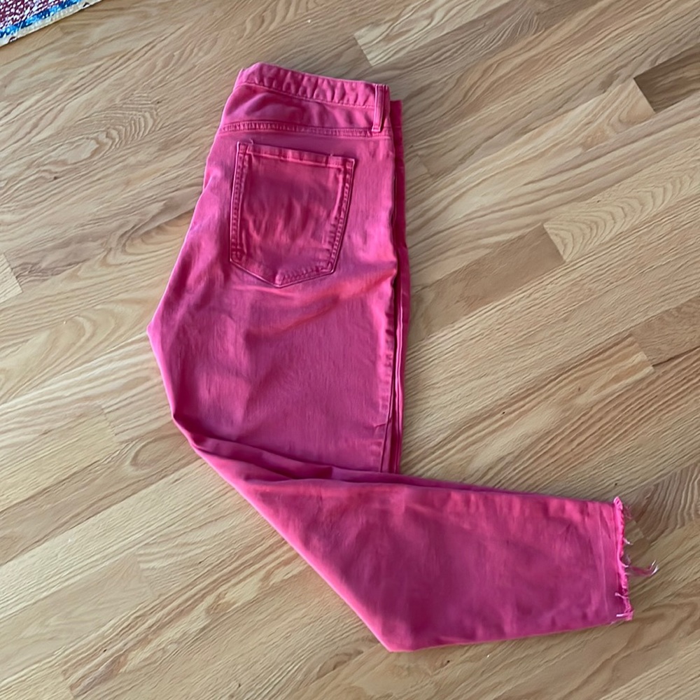 Banana Republic Raw Edge Red Jeans